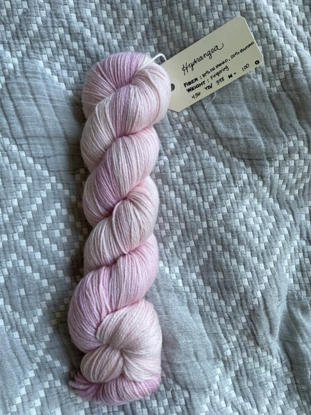 Gingko B. Merino Wool Bamboo Fingering Weight Botanically Dyed Yarn